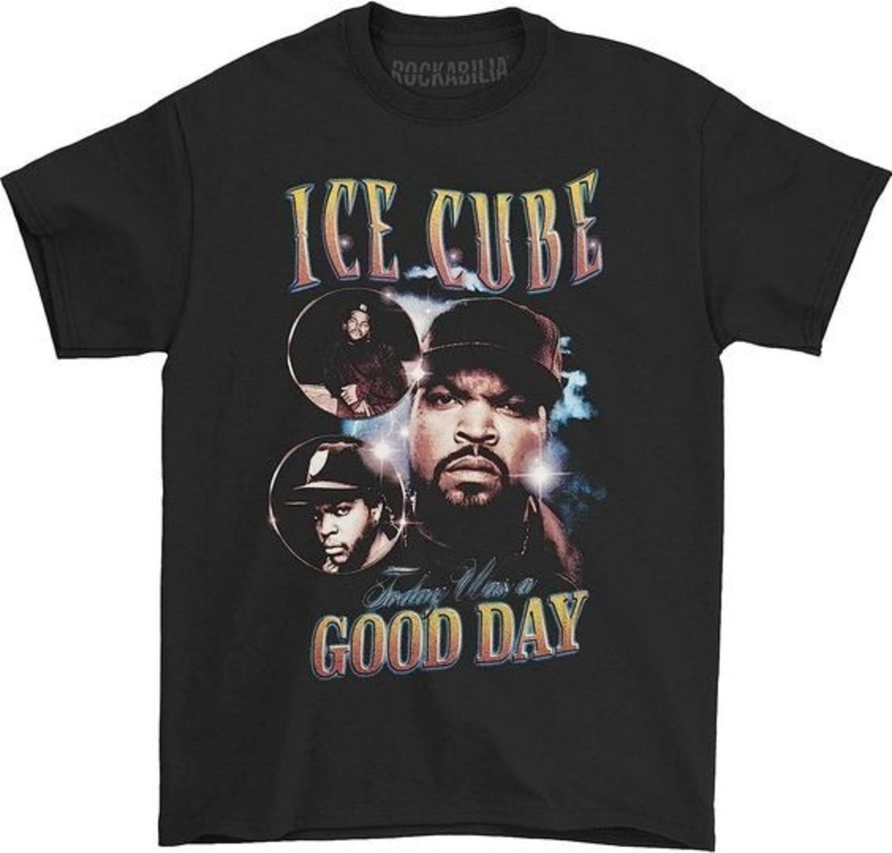 Ice Cube Men_s Good Day Photo Collage T-shirt